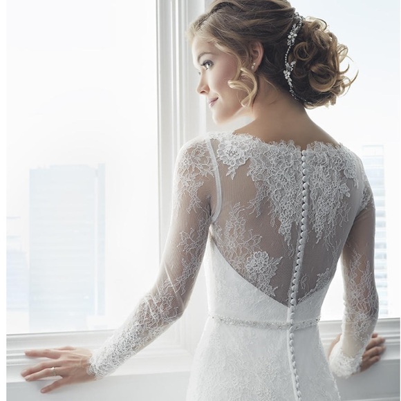 Christina Wu Long Sleeve Lace Bridal Gown #15622 - Picture 5 of 17